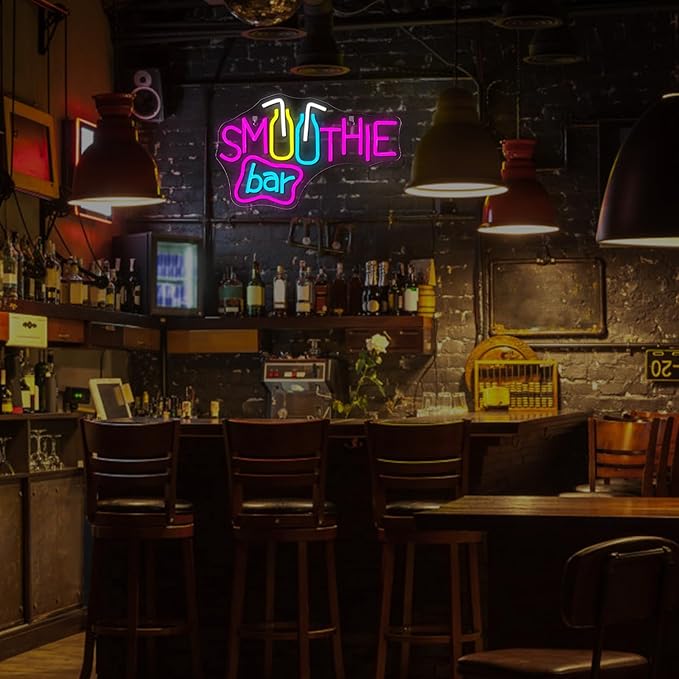 Looklight Smoothie Bar Neon Sign, Words Neon Signs - Image 6