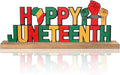 Happy Juneteenth Metal Sign Rustic Table Decor Holiday Tiered Tray Decor by thebeautifuldecoryouwant