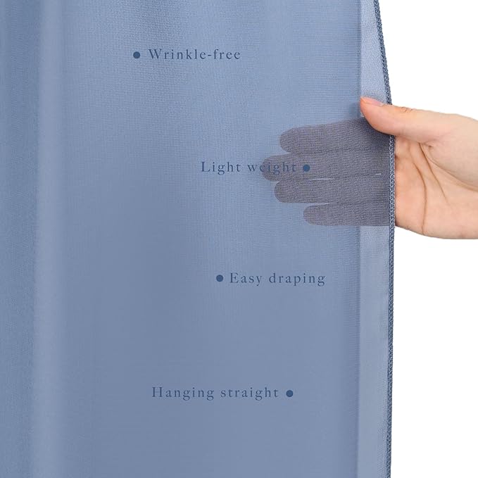 20Ft length x 28" width 2 Panels Wedding Arch Draping Fabric Dusty Blue Arch - Image 5