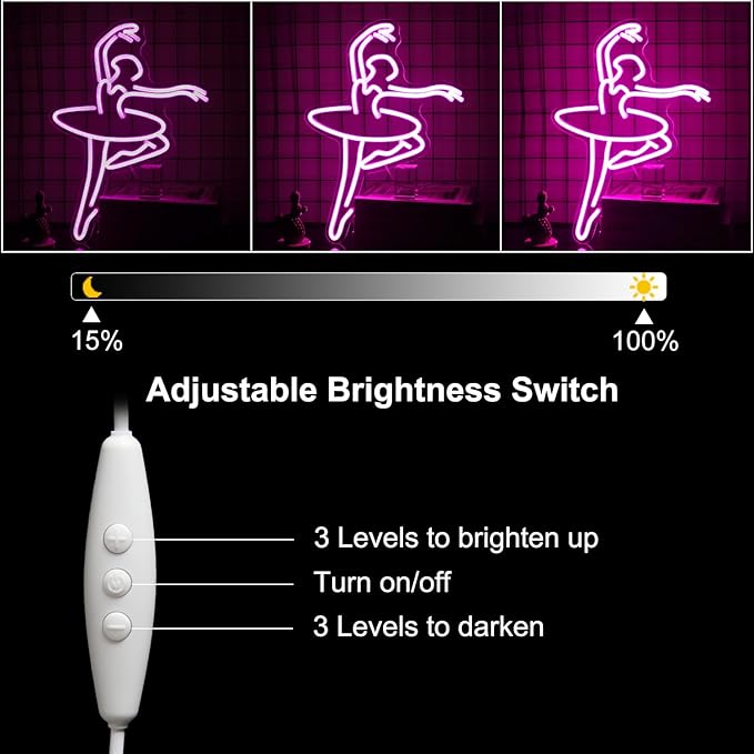 Ballet Girl Neon Sign Pink LED Dance Neon Lights Dancing Woman Neon Wall Light - Image 5