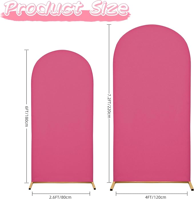 Wedding Arch Covers Arch Backdrop Cover Arch Stand Covers 7.2FT 6FT Set of 2 - Image 5