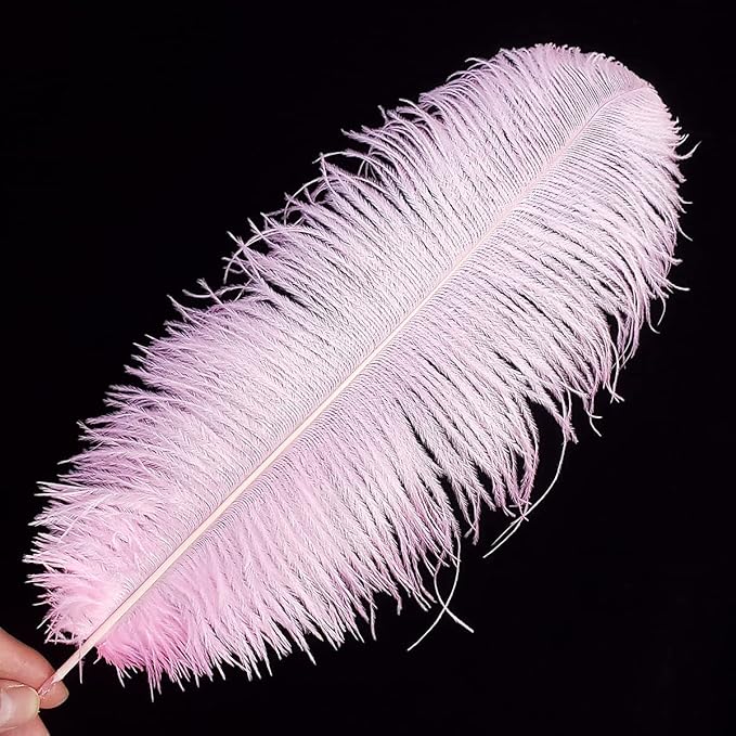 Happy Feather 16-18 inch Pink Ostrich Feathers Craft - Image 6
