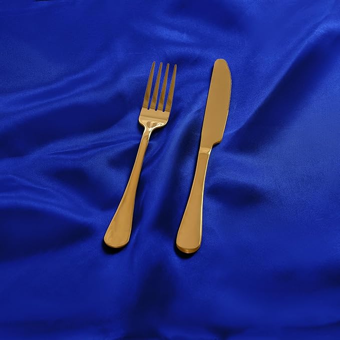 50 Pieces Royal Blue Satin Napkins, Silky Soft Smooth Washable Napkins - Image 5