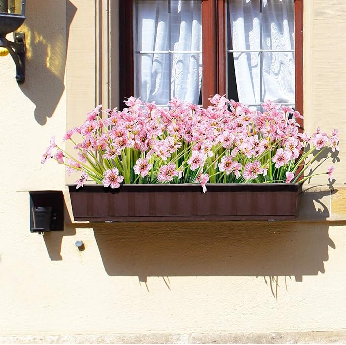 12 Bundles Artificial Flowers Outdoor UV Resistant Fake Flowers No Fade Faux - Image 5