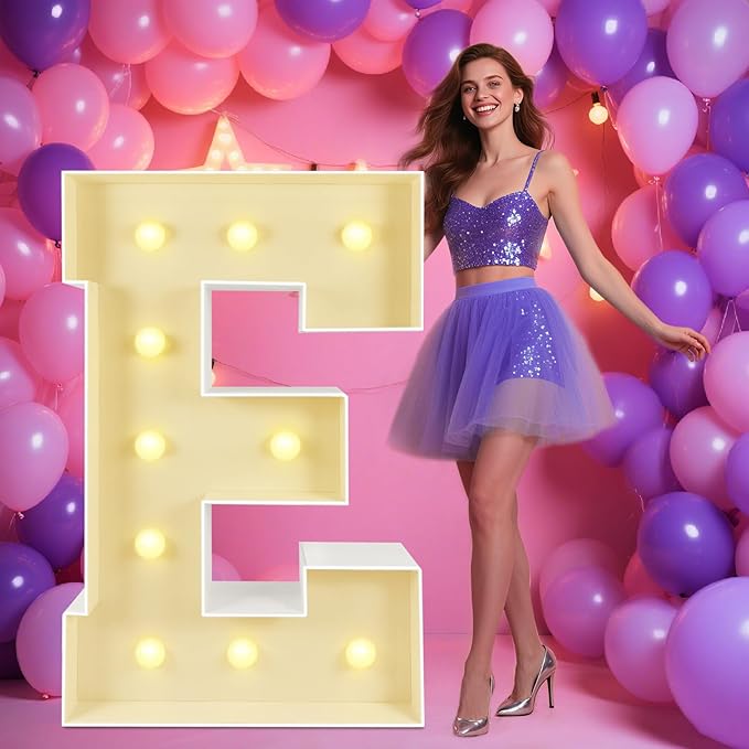 Marquee Light Up Letters: 4FT Large Decorative Signs by Unknown