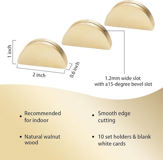 UNIQOOO 10 Set 2" Arch Gold Birch Wood Stand - Image 3