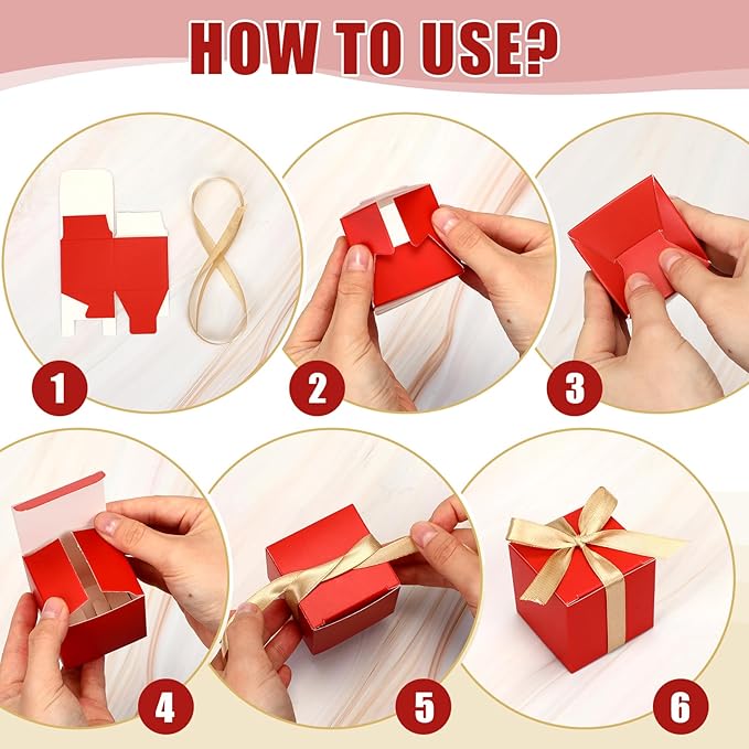 Jutom 100 Pcs Mini Favor Boxes Extra Small Candy Boxes Paper - Image 3