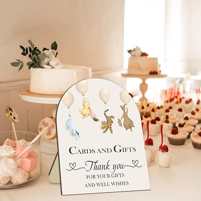 Winnie Cards and Gift Sign, Classic Pooh Thank You Wooden Sign, Classic Winnie - Image 3