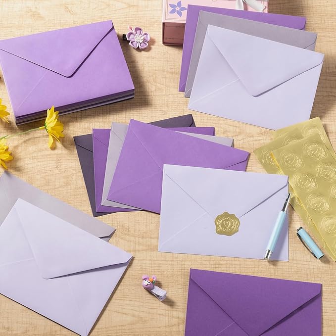 50 Pack Colored A6 Invitation Envelopes 4x6 - Image 3