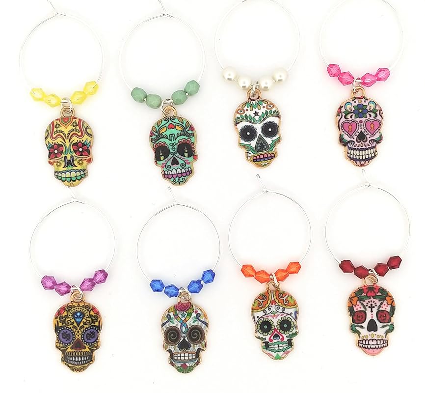 Cinco De Mayo Skull Wine Charms - Image 6