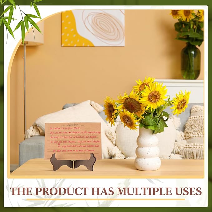 Tatuo 4 Packs Wooden Display Stand Decorative Plate Stands - Image 6