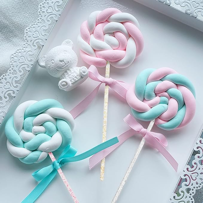 100-PCS Gold Pink Silver Glitter Plastic Swizzle Sticks, Crystal Cake Pops - Image 2