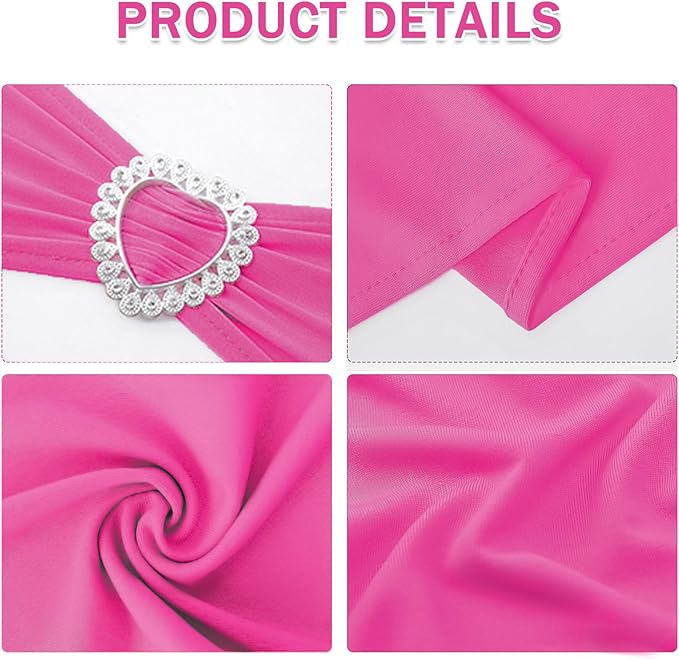 Howhic Pack of 120 Spandex Chair Sashes Bows Stretch Chair Cover Band - Image 3