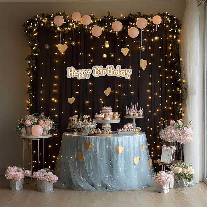 10x10ft Black Tulle Backdrop Curtain - Image 5