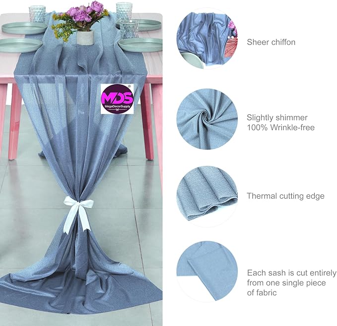 MDS Halloween Chiffon Table Runner - Image 6