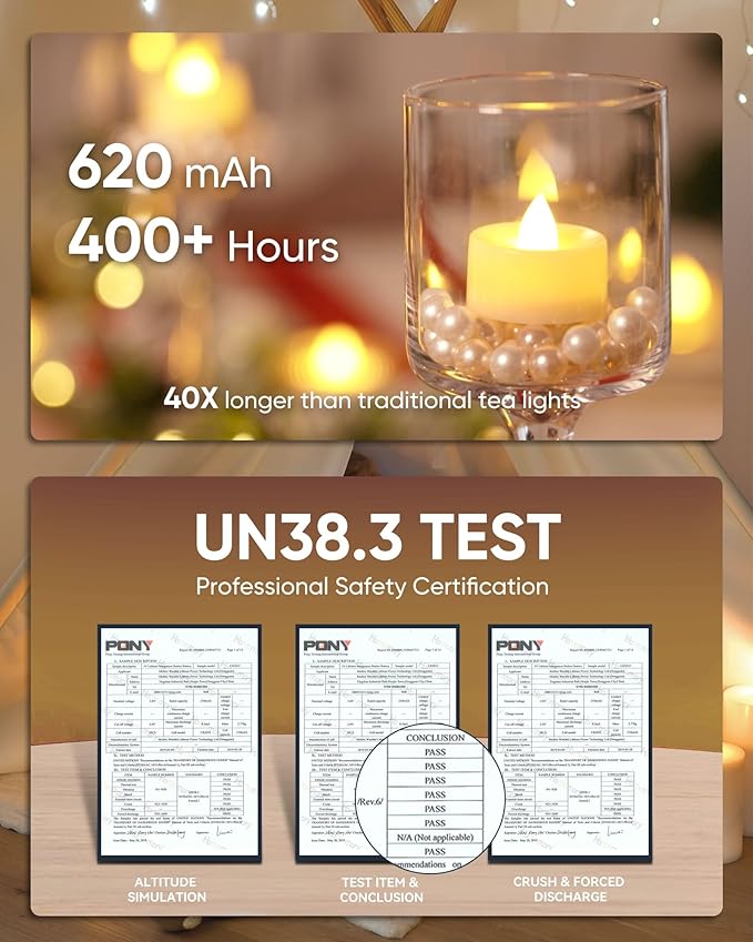 Homemory 12pcs Flameless LED Tea Lights - Image 3
