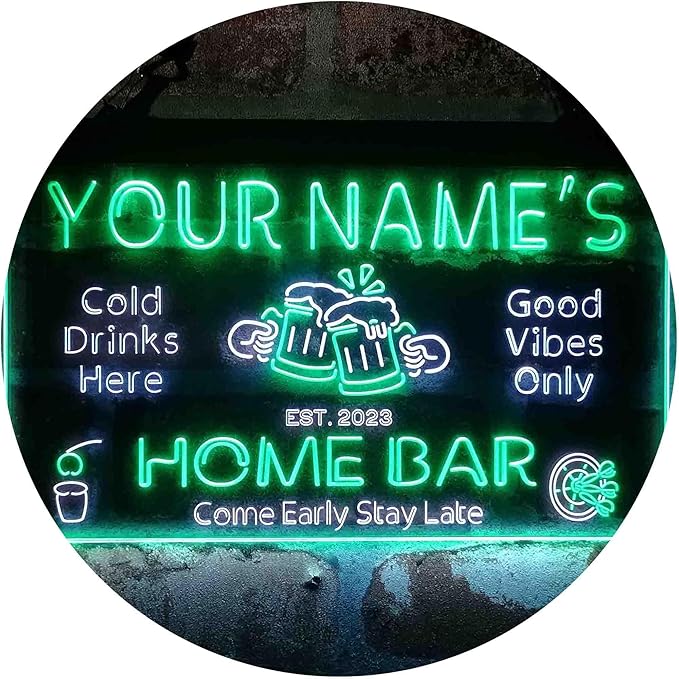 ADVPRO Personalized Your Name Custom Home Bar Beer Established Year Dual Color by ADVPRO