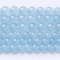 Ice Blue Chalcedony Stone Beads Gemstone Round Crystal Energy Jade Beads Stone by Unknown