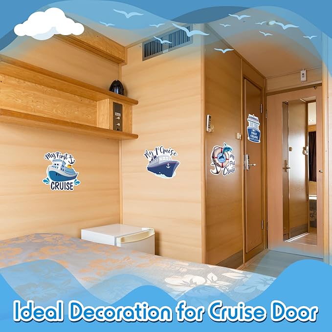 Hoteam 4 Pcs My First Cruise Door Decorations Magnetic Large My 1st Cruise Door - Image 6