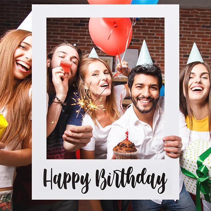 32 x 24 Inch Large Photo Booth Props Picture Frame Happy Birthday Party Frame by Beeveer
