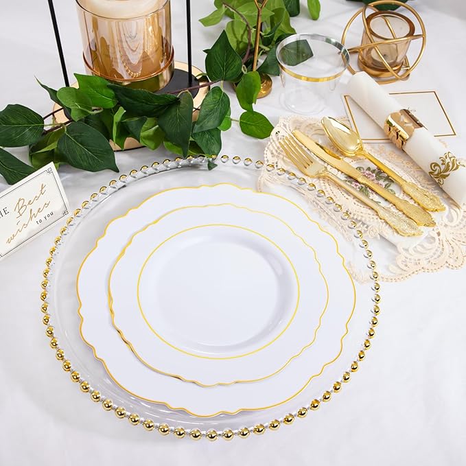 350 Pieces Gold Disposable Plates - Image 6