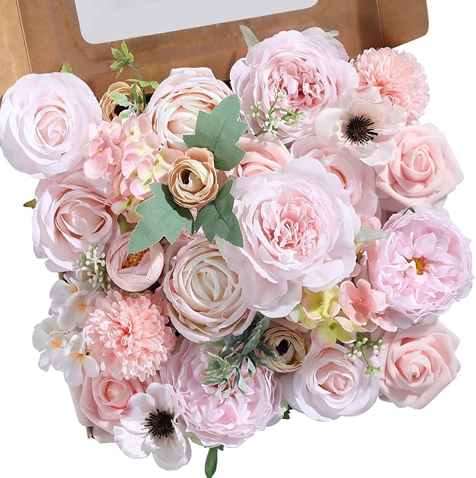 Artificial Flowers Combo for DIY Wedding Bouquets Combo Centerpieces by Garisey