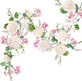 Peony Flower Garland, Rose Flower Swag by OrgMemory