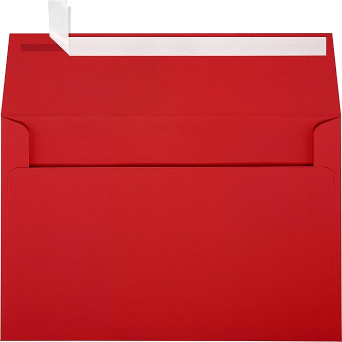 LUXPaper A9 Invitation Envelopes | Peel & Press | 5 3/4" x 8 3/4" | Ruby Red | by LUXPaper