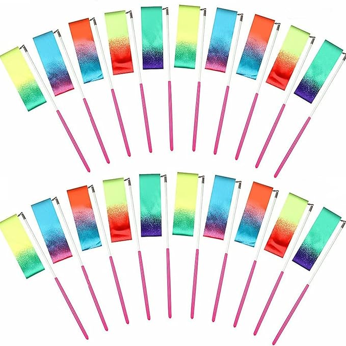 20 Pieces Ribbon Wands for Kids, 2 Meter Ribbon Dancer Wand, Dance Ribbons for - Image 6