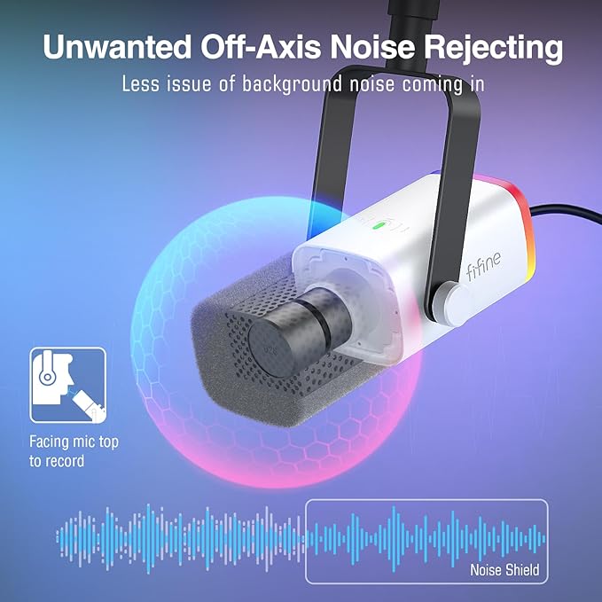 FIFINE Gaming XLR/USB Microphone Kit, Streaming Dynamic Mic Set - Image 4