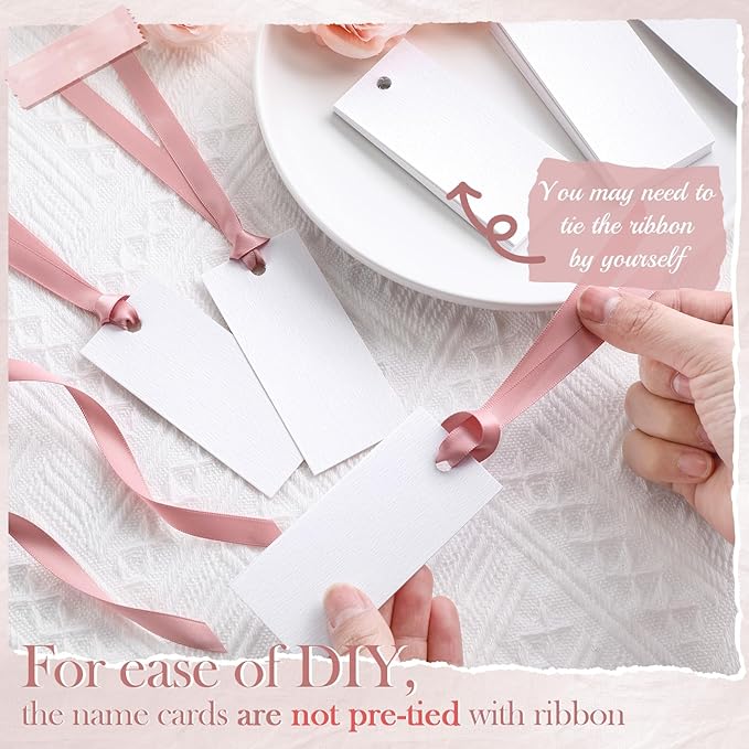 50 Pcs Name Place Cards for Table Setting Blank Wedding Place Cards - Image 3