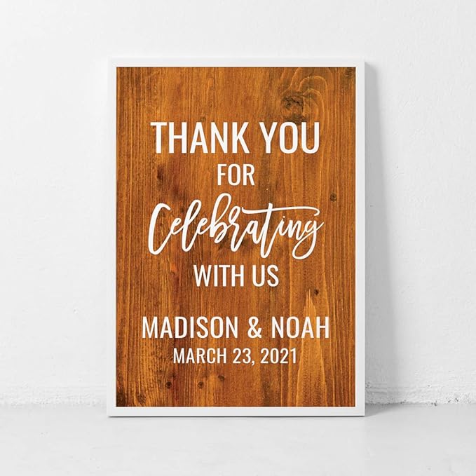 Andaz Press Personalized Extra Large Wedding Easel Board Party Sign, 12x18-inch - Image 4