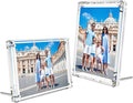 NIUBEE Picture Frames 4x6 Acrylic, Diamond Edge Design, Magnetic Family Thick by NIUBEE