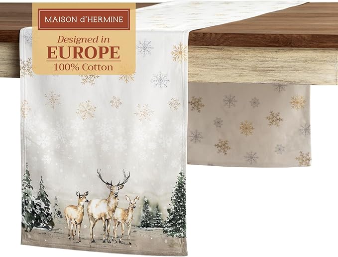 Maison d' Hermine Table Runner 100% Cotton Double Layer Table Runners 72 inches by MaisondHermine