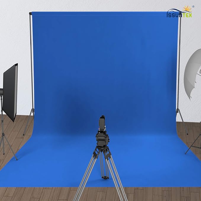 ISSUNTEX 10X24 ft Background Muslin Backdrop, Photo Studio, Collapsible High - Image 2