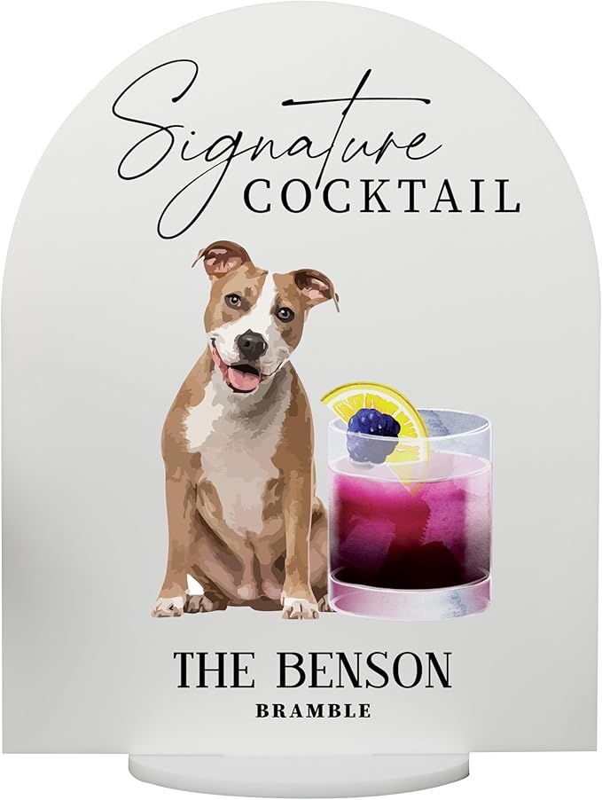 Pet Signature Drink Wedding Signs by Elation+Factory+Co.