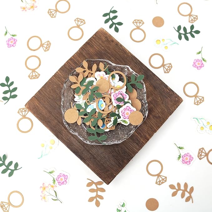 200pcs Flower and Greenery Wedding Confetti - Image 4