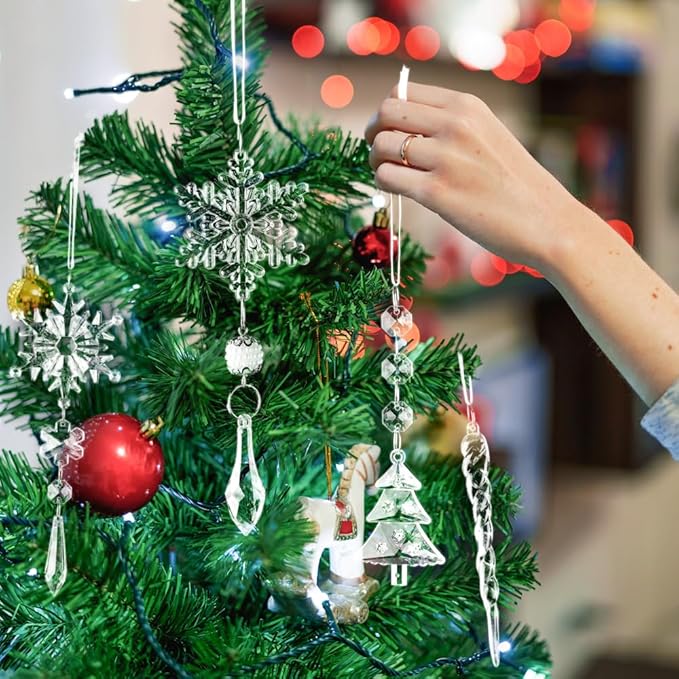 Lanpn 26PCS Christmas Ornaments Crystal Christmas Tree Decoration, Hanging - Image 2