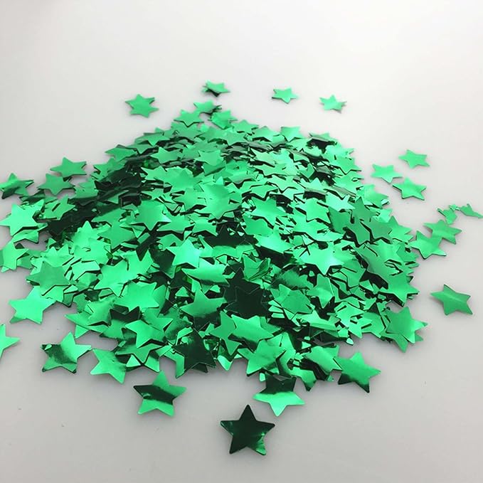 Green Star Foil Confetti Beautiful Metallic Table Confetti Glitter - Image 6