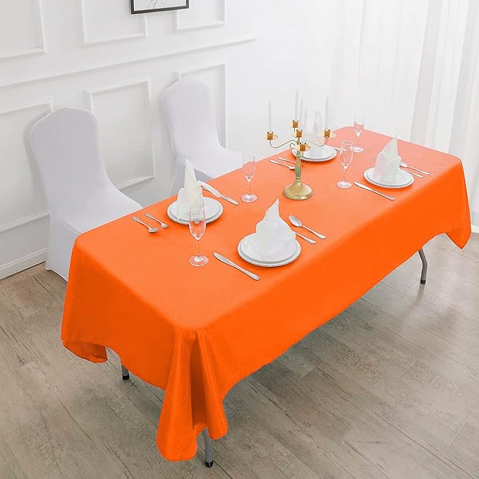 Rectangle Tablecloth 90x156 inch Washable Polyester Fabric Table Cloth - Image 7