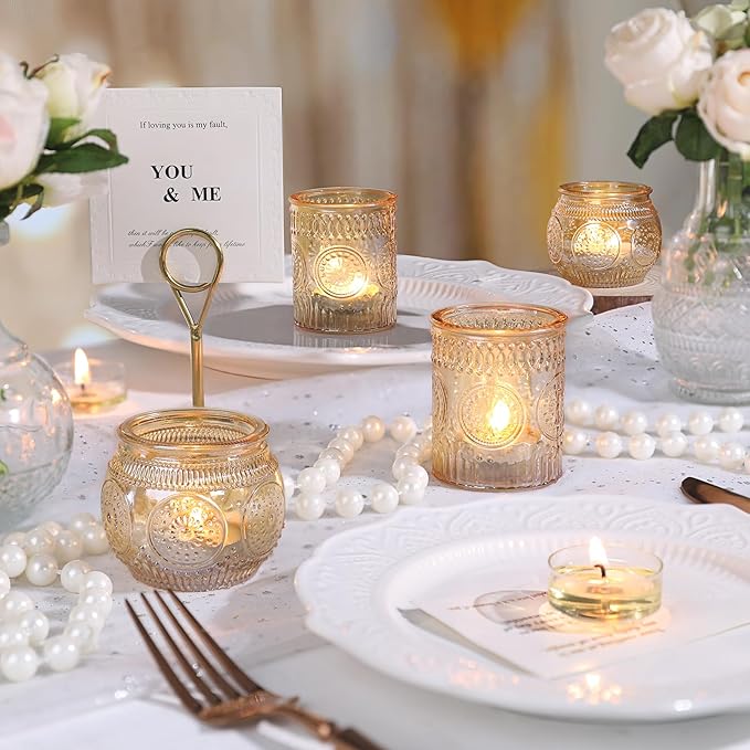 DARJEN 12Pcs Gold Votive Candle Holders - Image 6
