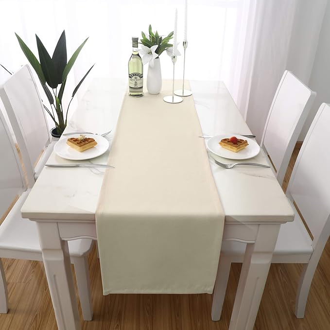 DUALIFE 2 Pack Table Runner 14 x 72 Inch Long Table Cloth Table Runners by DUALIFE