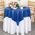 ShinyBeauty Sparkling Royal Blue Sequin Tablecloth 54x54 Inch by ShinyBeauty