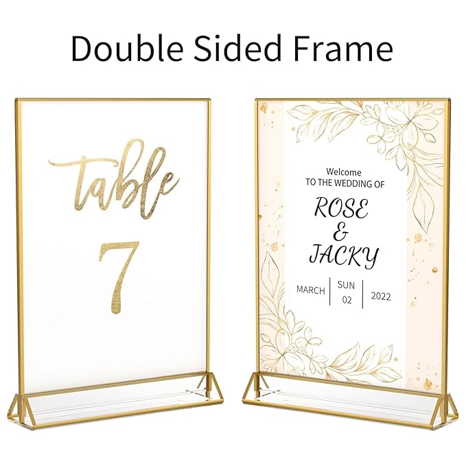 NIUBEE 6Pack 4 x 6 Clear Acrylic Sign Holder - Image 4