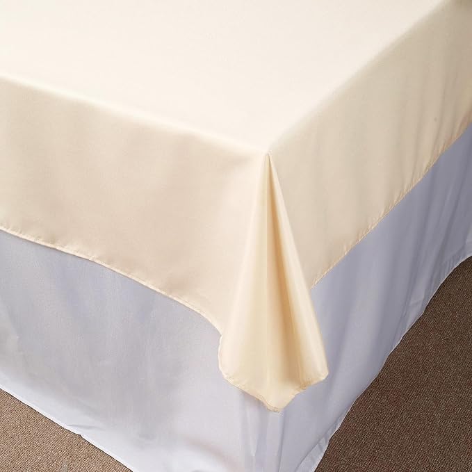 Efavormart 54x54 Beige Wholesale Linens Seamless Polyester Square Linen - Image 8