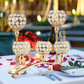 Vincigant Gold Crystal Candle Holders Set of 8 by VINCIGANT