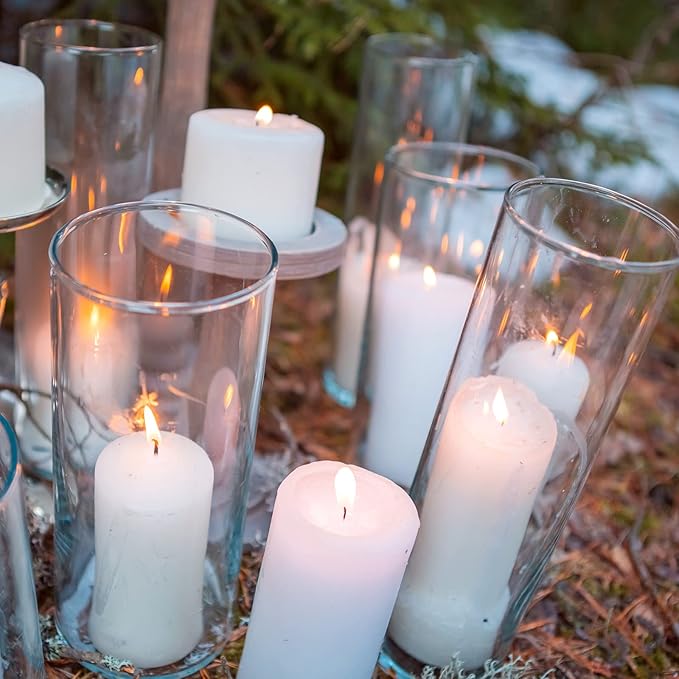 Hurricane Candle Holders 24 PCS Cylinder Flower Vases, Pillar Votives Floating - Image 5