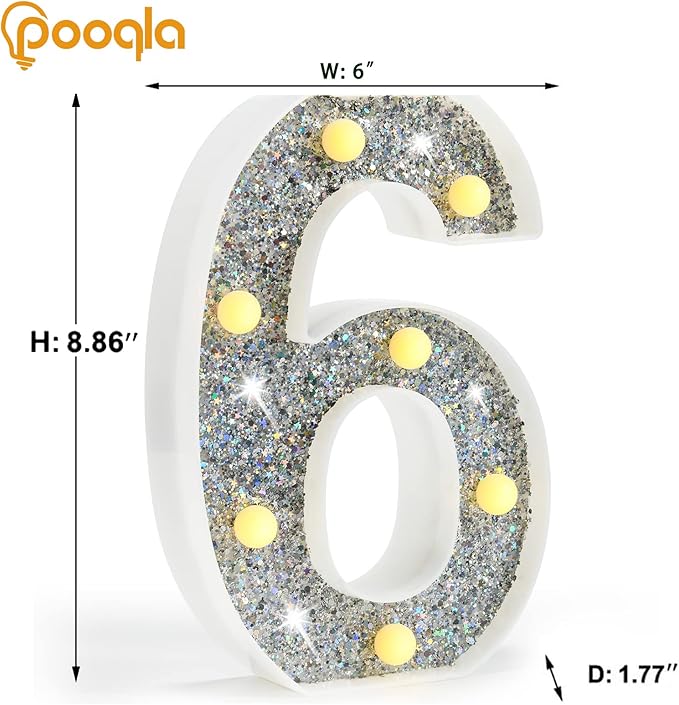 Pooqla Marquee Light up Numbers, Lighted Numbers - Image 6