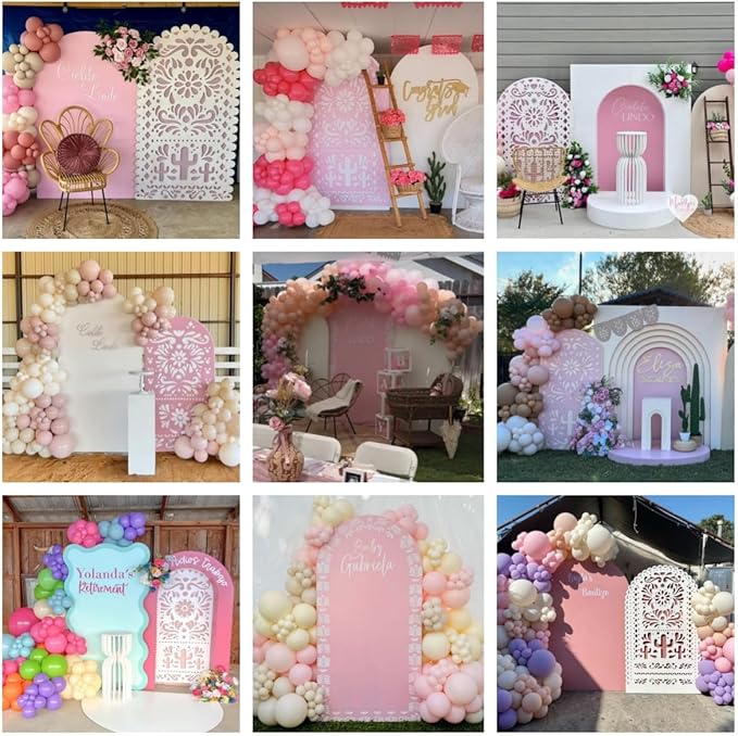 Arch Backdrop Cover Pink Mexican Fiesta Party Decorations Arch Stand Spandex - Image 6