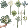 FOTEEWL 75 Pcs Artificial Greenery Stems Box Set, by FOTEEWL